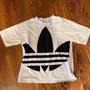 Adidas Oversized White T-Shirt Size: Medium